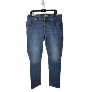 Torrid Women Boyfriend Straight Mid Rise Jeans Medium Wash Vintage Blue Size 14